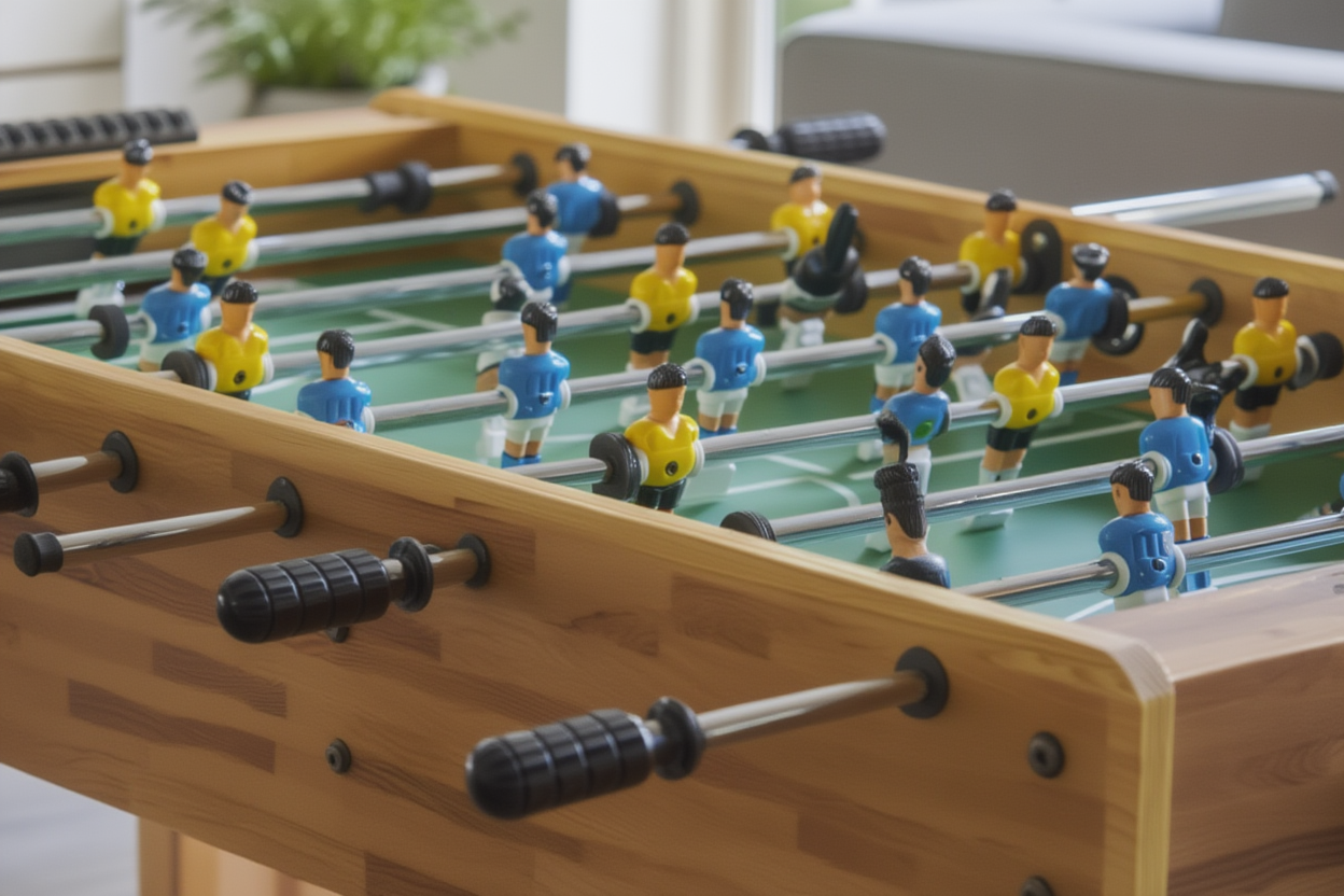 Baby-Foot en Bois Poli